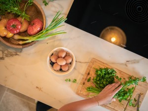 réalisation cuisine bois et beige